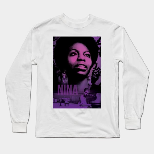 Famous Black Women Series | Nina Simone Mood Long Sleeve T-Shirt by Panafrican Studies Group